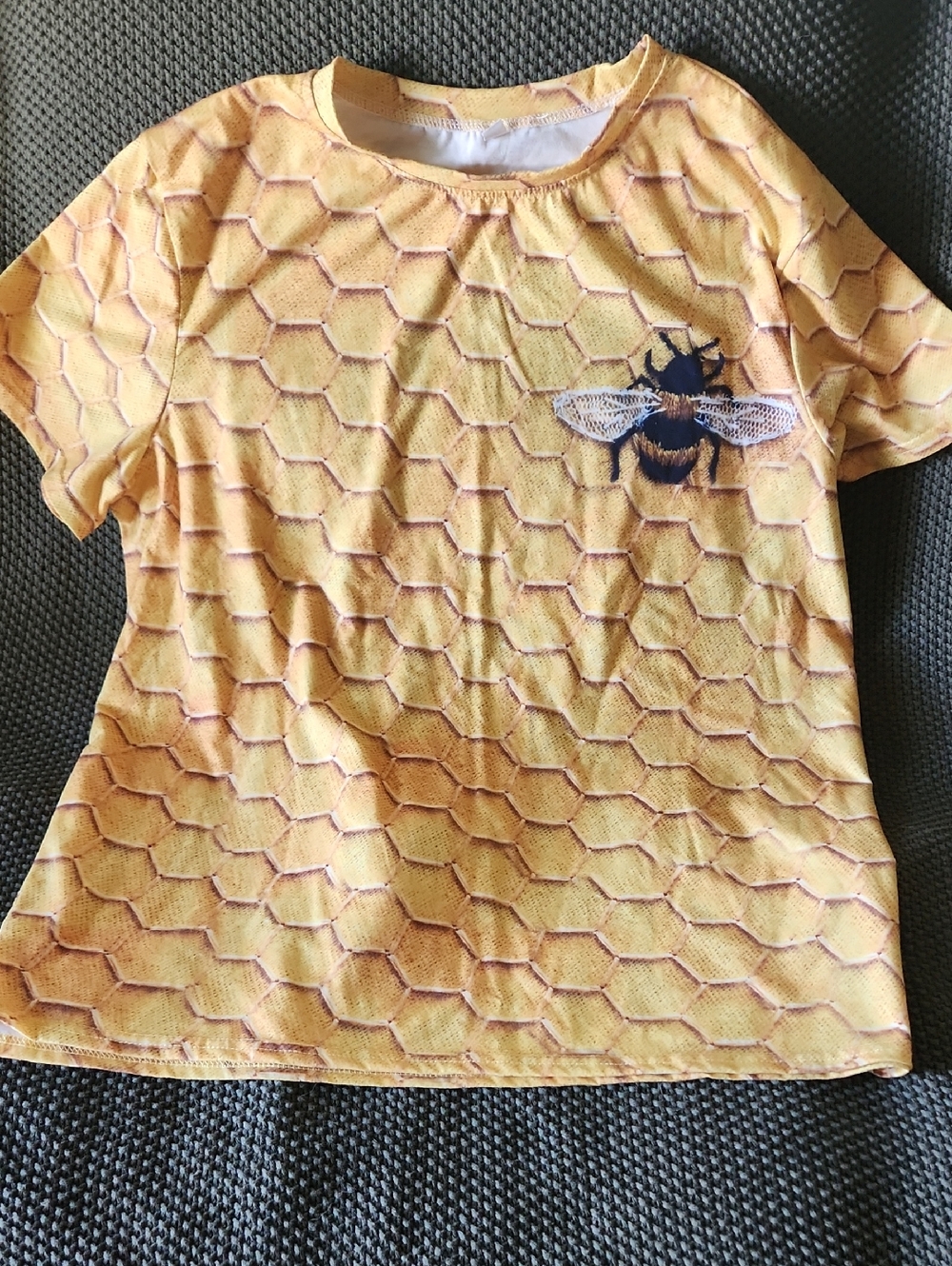 Yellow Bee Print Kids T-Shirt